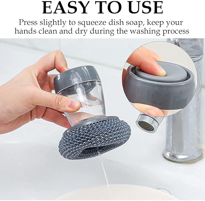 Soap Dispensing Dish Brush 🧽✨