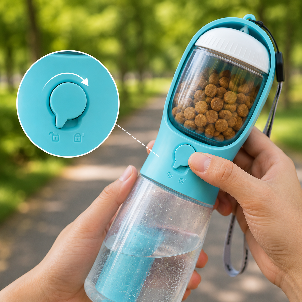 Pawora Roam | Portable Dog Water Bottle & Treat Holder