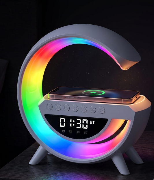 ⏰ Smart RGB Alarm Clock with Wireless Charger & Bluetooth Speaker