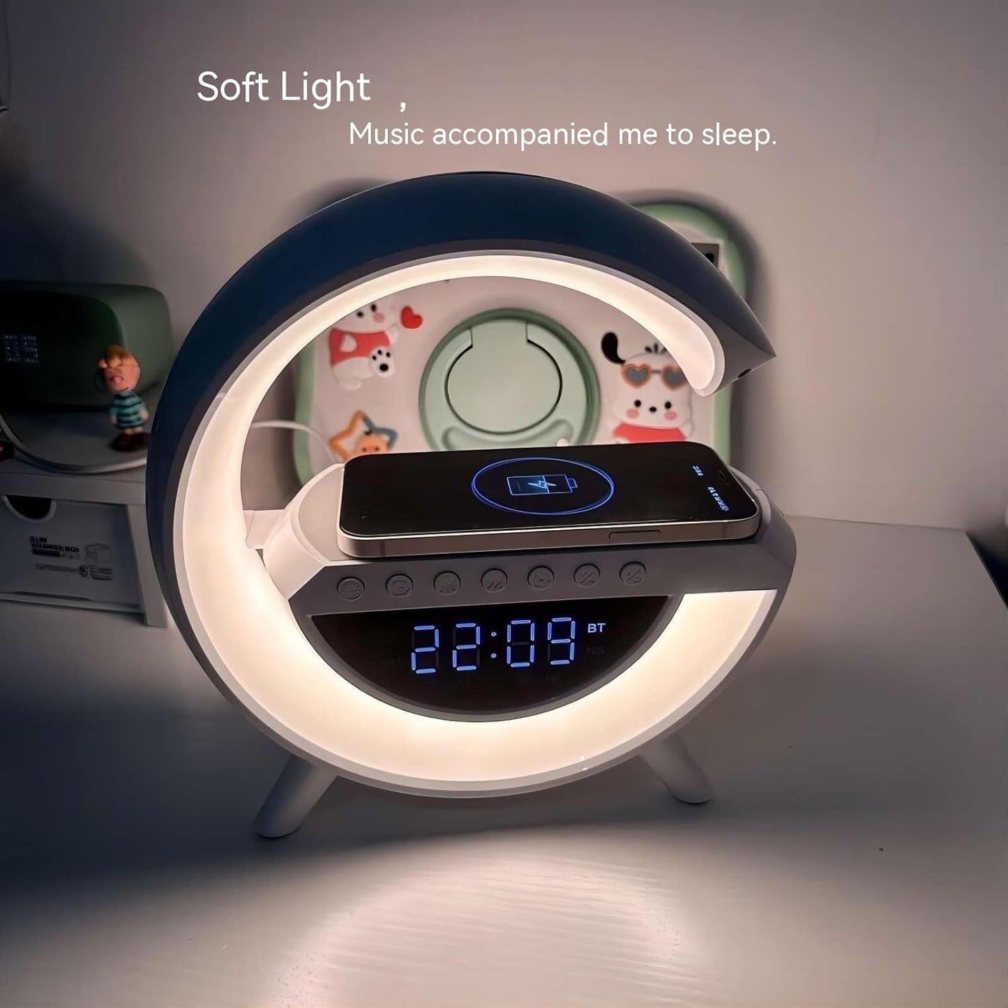 ⏰ Smart RGB Alarm Clock with Wireless Charger & Bluetooth Speaker