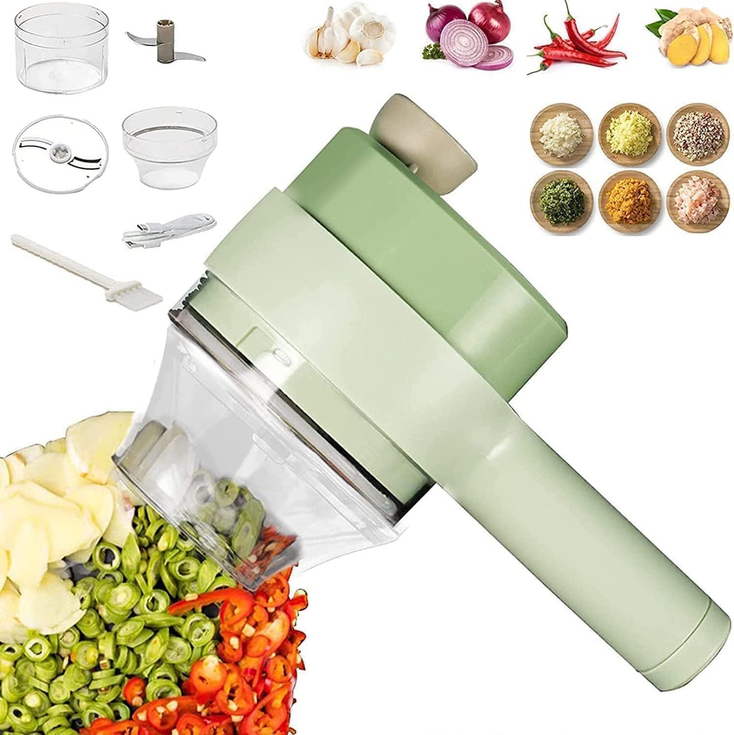 Portable Electric Vegetable Cutter – Chop, Mince & Prep in Seconds