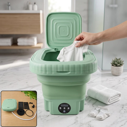 🧺 Portable Foldable Mini Washing Machine – Compact Laundry Solution