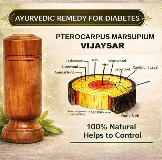 Sugar Balance Wooden Water Glass 🌿